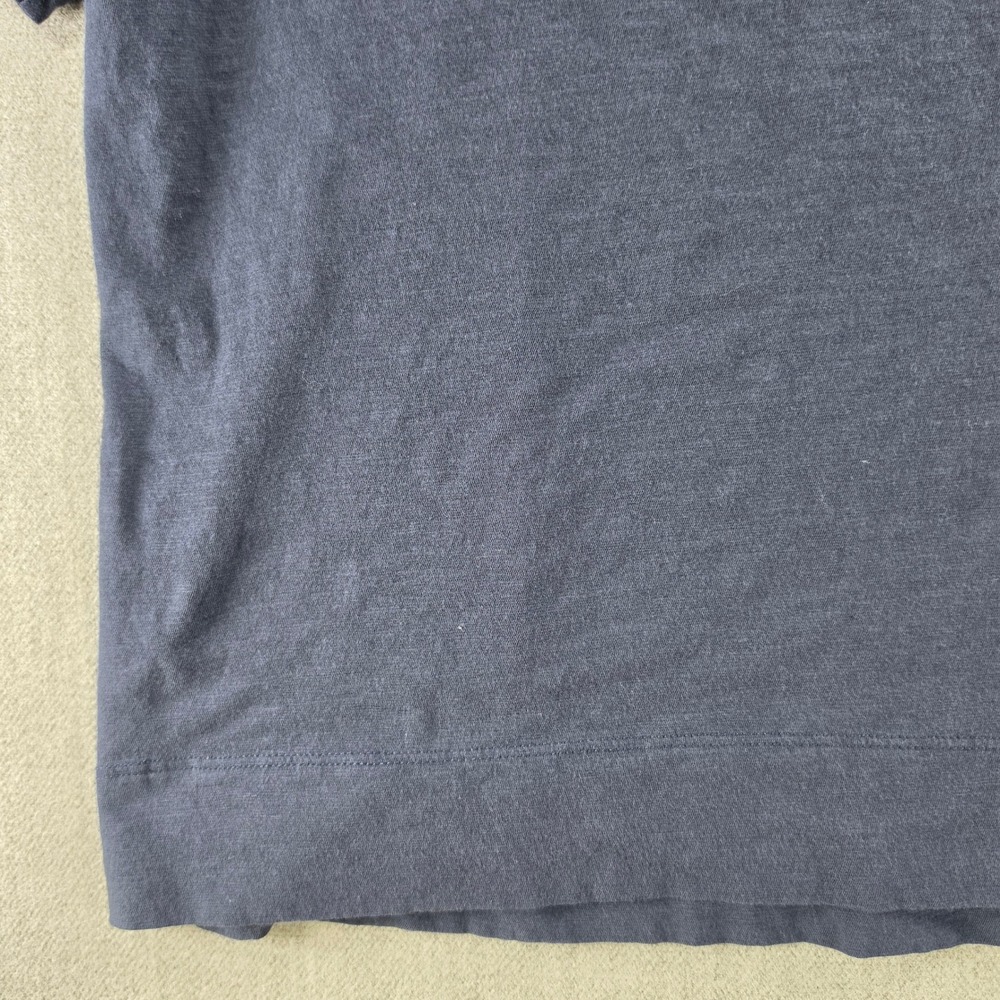 Theory‎ T-Shirt Women Large Blue Short Sleeve Linen Blend Crewneck Tee - Picture 14 of 15